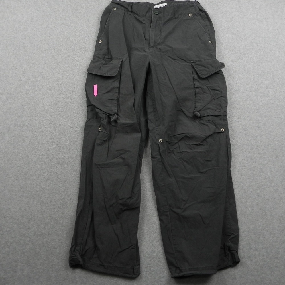 Urban Revivo Pants Womens 30 High Waisted Wide Leg Cargo Pocket Y2K Casual Gray